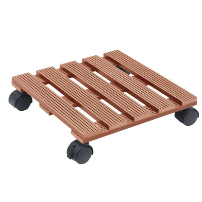 Plant Trolleys 2 pcs Brown 30x30x7.5 cm WPC