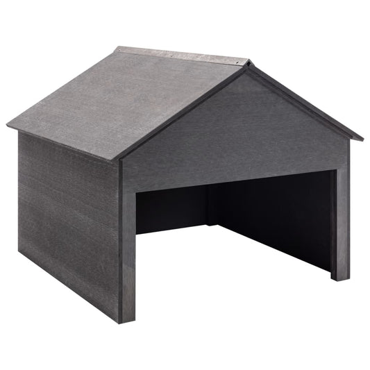 Lawn Mower Garage | Grey | Wood-Plastic Composite | 80x80x70 cm | Durable