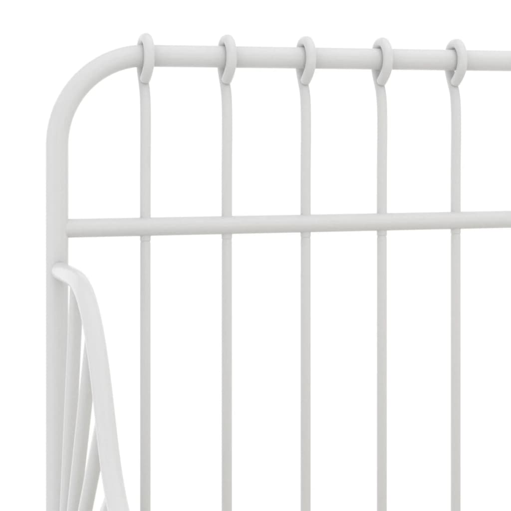 Extendable Bed Frame | White | Powder-coated metal | Single