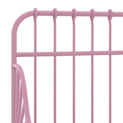 Extendable Bed Frame | Pink | Powder-coated metal | Single | Extendable