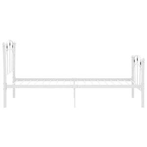 Bed Frame with Football Design White Metal 90x200 cm