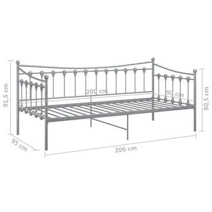 Sofa Bed Frame | Grey | Powder-coated metal | Single