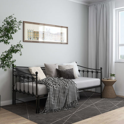 Sofa Bed Frame | Black | Powder-coated metal | 90x200 cm