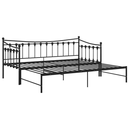 Sofa Bed Frame | Black | Powder-coated metal | 90x200 cm