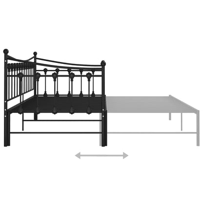 Sofa Bed Frame | Black | Powder-coated metal | 90x200 cm