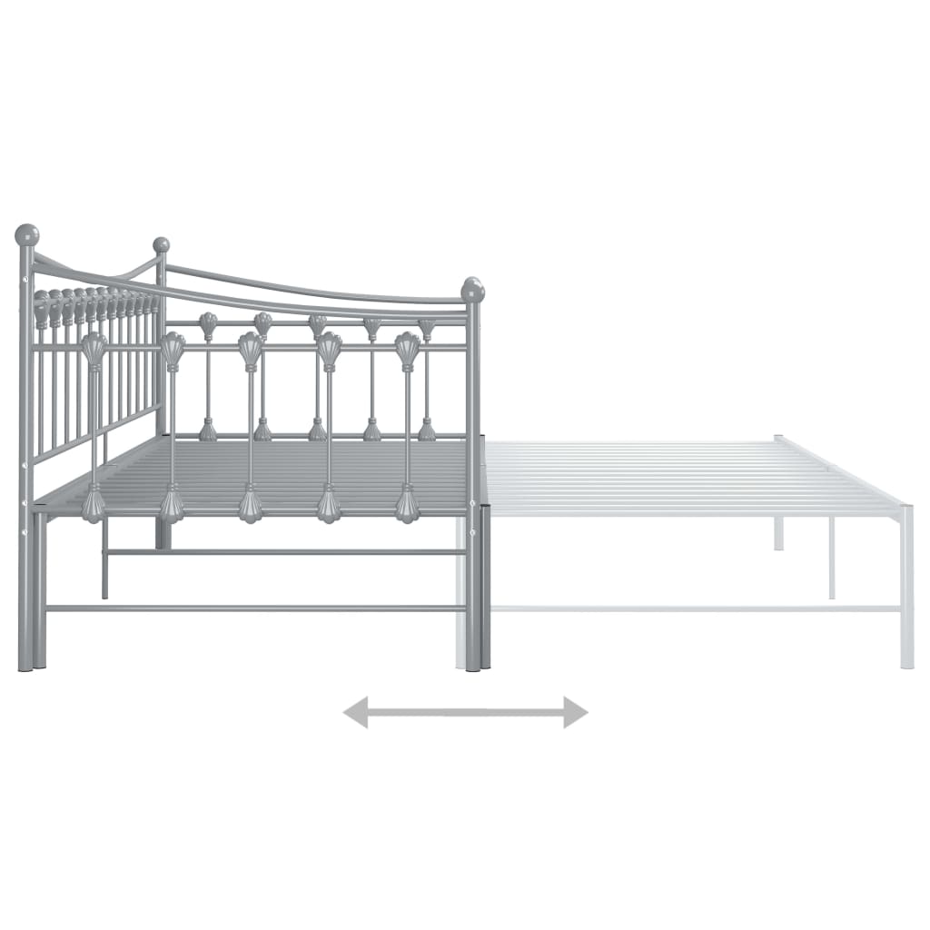 Sofa Bed Frame | Grey | Powder-coated metal | 90x200 cm mattress size