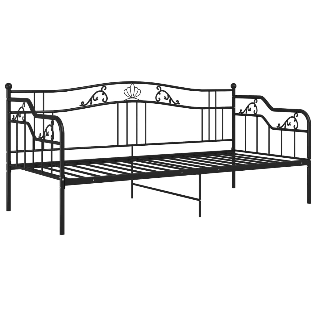 Sofa Bed Frame | Black | Powder-coated metal | 90x200 cm