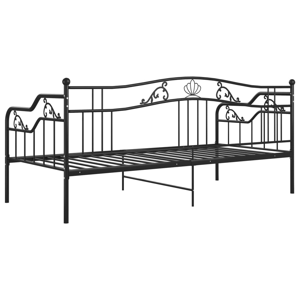Sofa Bed Frame | Black | Powder-coated metal | 90x200 cm