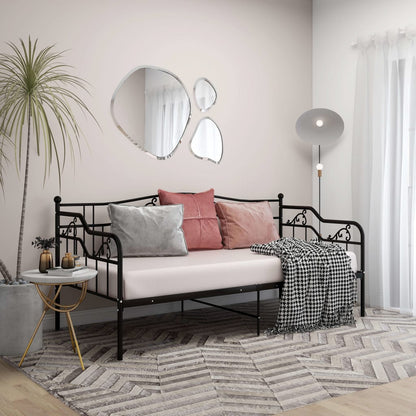 Sofa Bed Frame | Black | Powder-coated metal | 90x200 cm