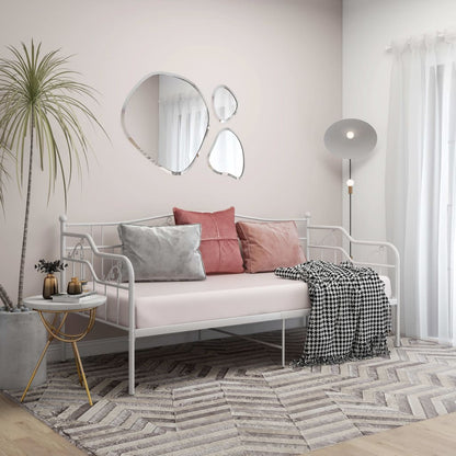 Sofa Bed Frame | White | Powder-Coated Metal | 90x200 cm