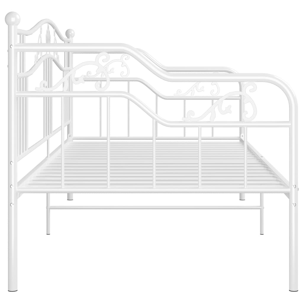 Sofa Bed Frame | White | Powder-Coated Metal | 90x200 cm