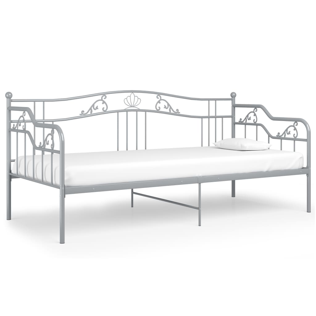 Sofa Bed Frame | Grey | Powder-coated metal | 200 x 90 cm mattress size