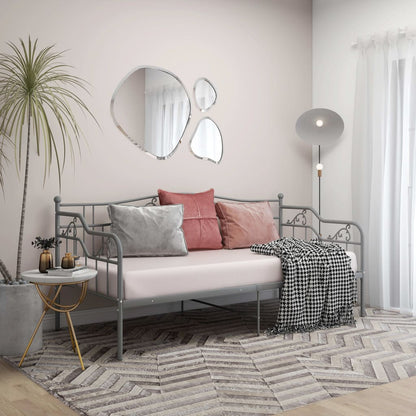 Sofa Bed Frame | Grey | Powder-coated metal | 200 x 90 cm mattress size