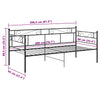 Sofa Bed Frame without Mattress Black Metal 90x200 cm
