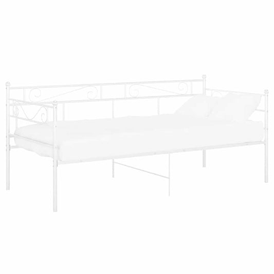 Sofa Bed Frame without Mattress White Metal 90x200 cm