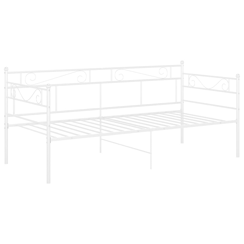 Sofa Bed Frame | White | Powder-coated metal | Single