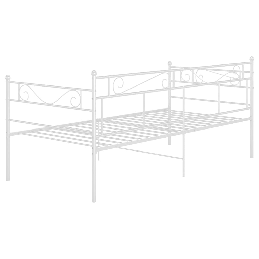 Sofa Bed Frame | White | Powder-coated metal | Single