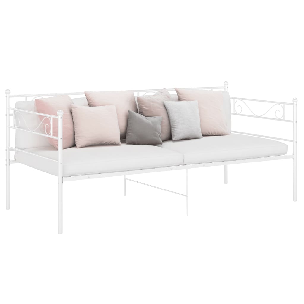 Sofa Bed Frame | White | Powder-coated metal | Single