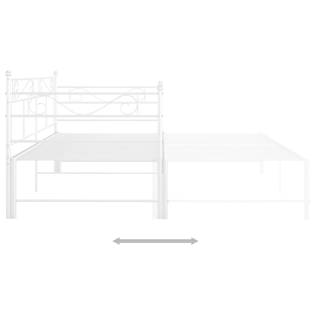 Sofa Bed Frame | White | Powder-coated metal | Standard Single