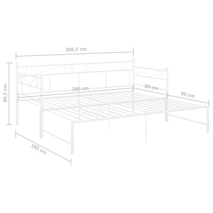 Sofa Bed Frame | White | Powder-coated metal | Standard Single