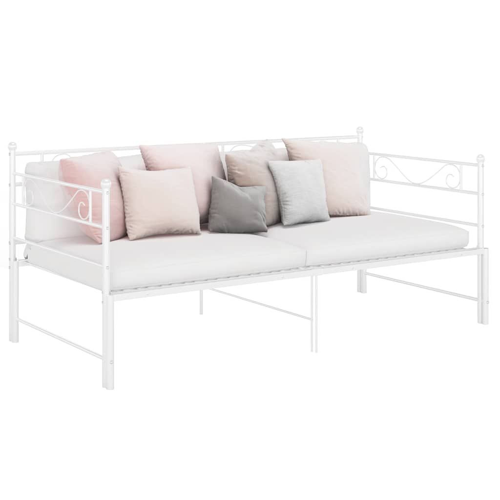 Sofa Bed Frame | White | Powder-coated metal | Standard Single