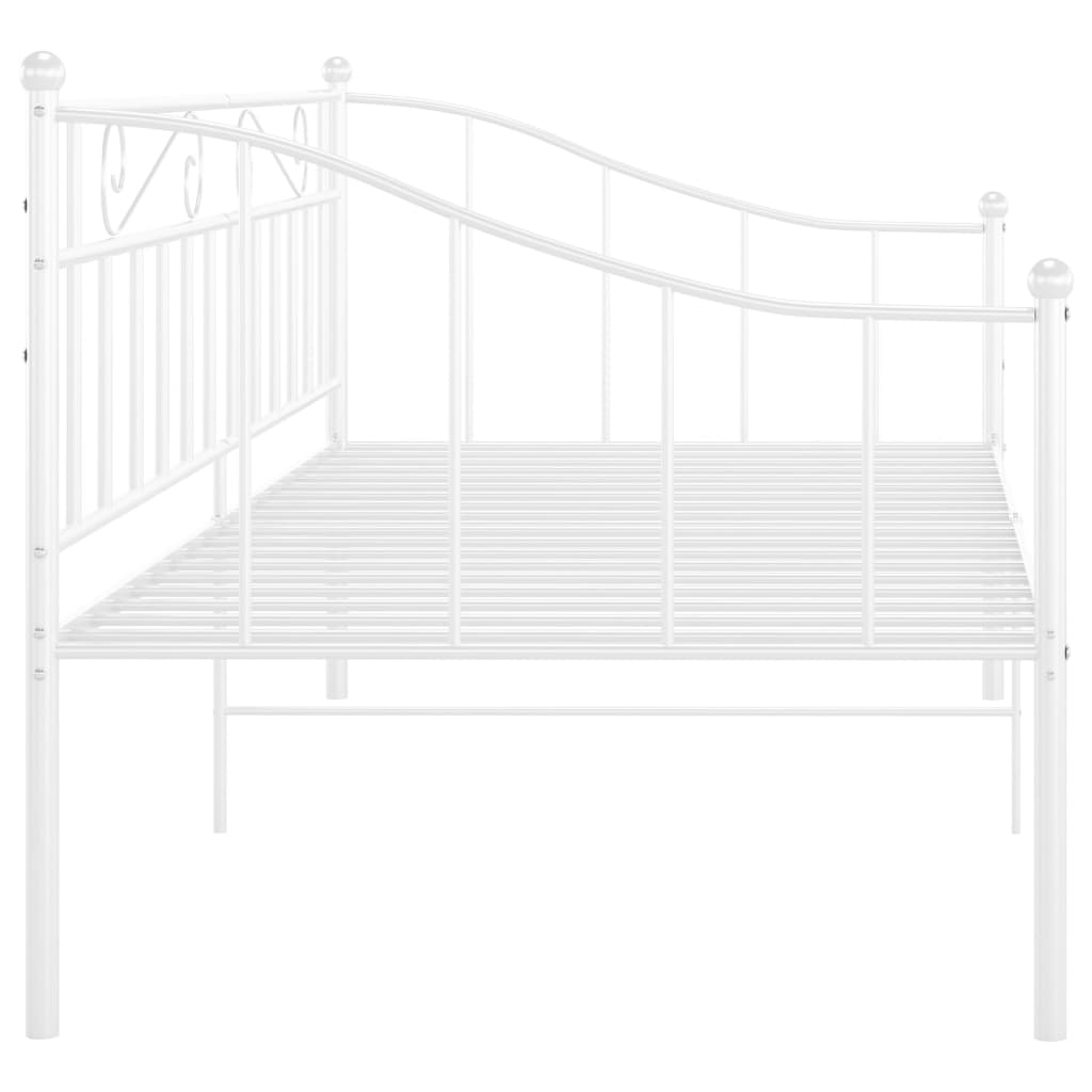 Sofa Bed Frame | White | Powder-coated metal | Single