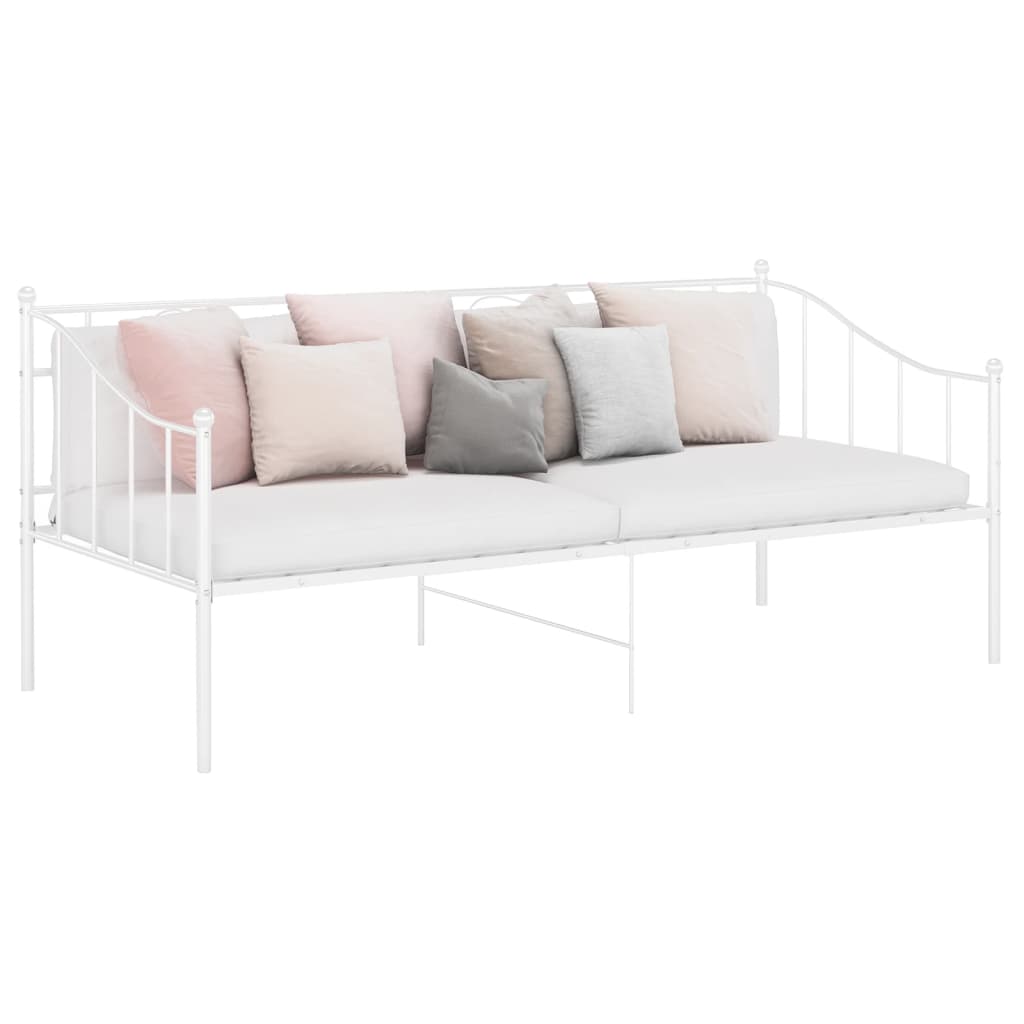 Sofa Bed Frame | White | Powder-coated metal | Single