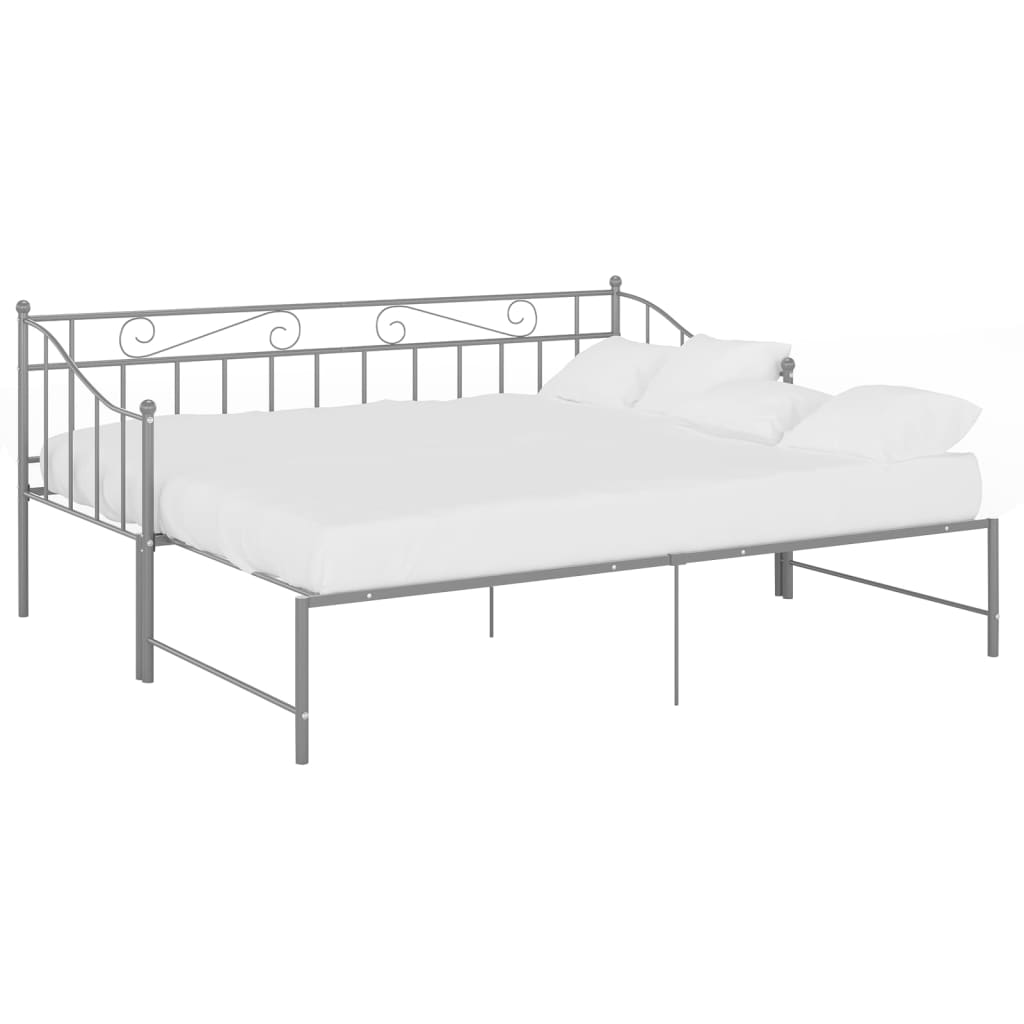Sofa Bed Frame | Grey | Powder-coated metal | 90x200 cm