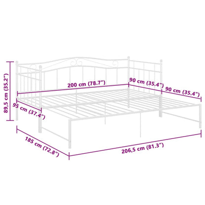 Sofa Bed Frame | White | Powder-coated metal | Standard