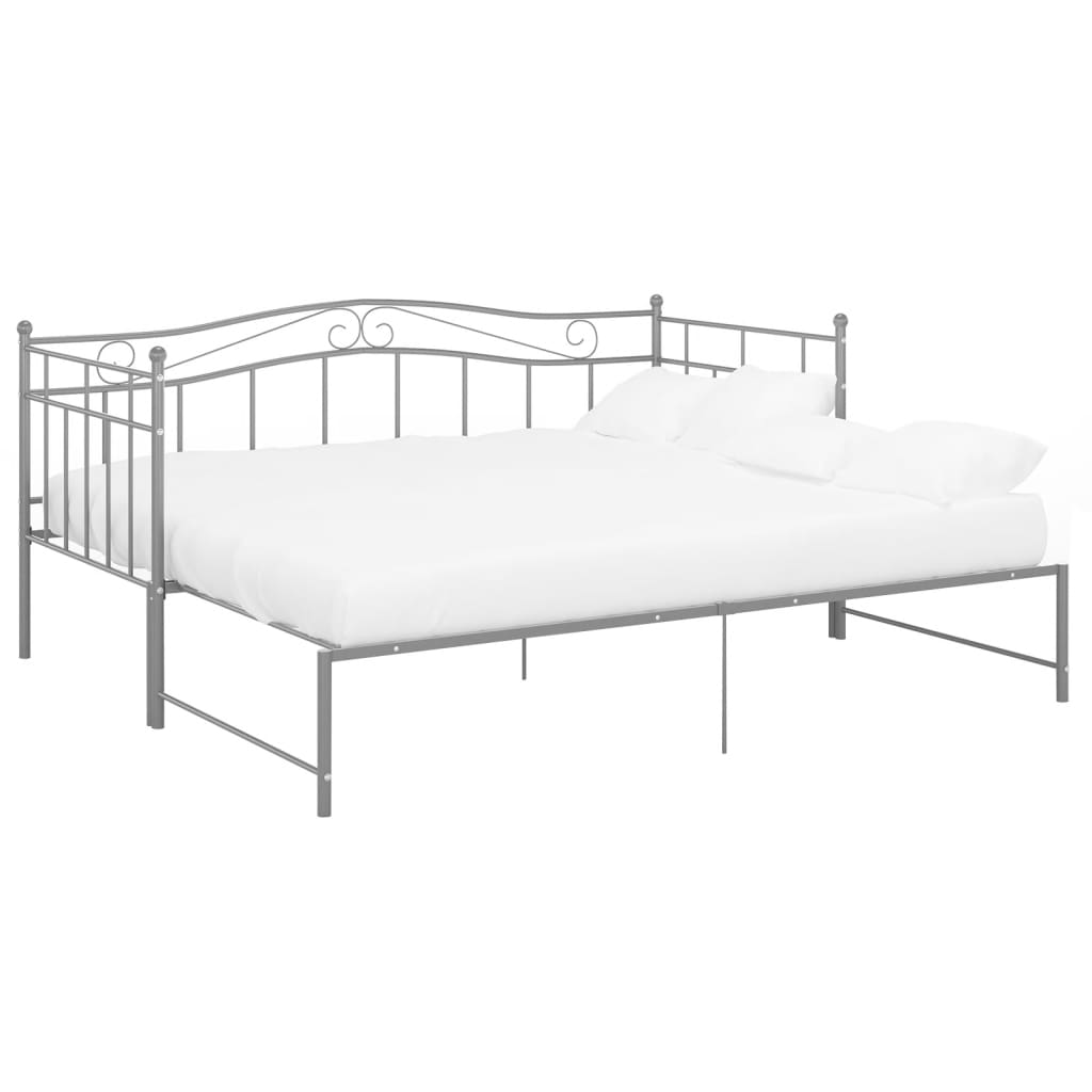 Sofa Bed Frame | Grey | Powder-coated metal | 206.5 x 185 x 89.5 cm