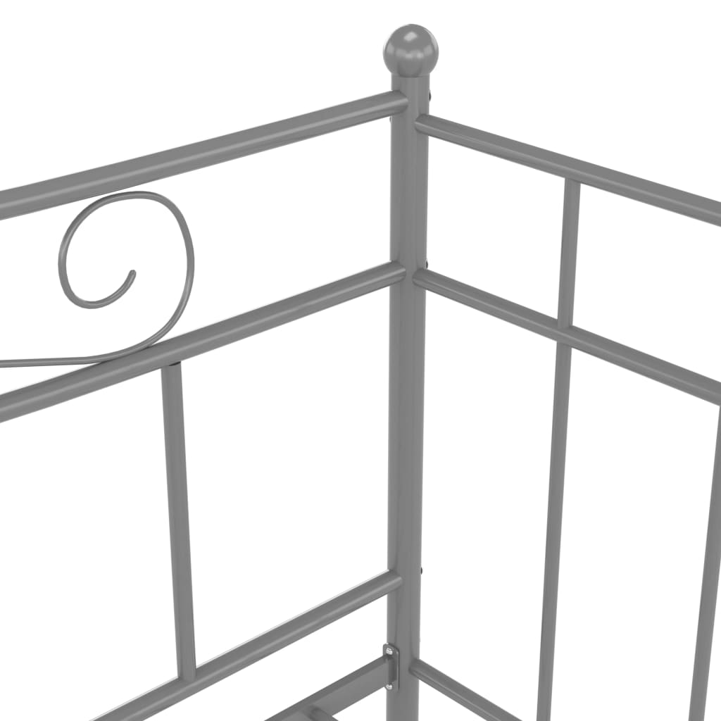 Sofa Bed Frame | Grey | Powder-coated metal | 206.5 x 185 x 89.5 cm