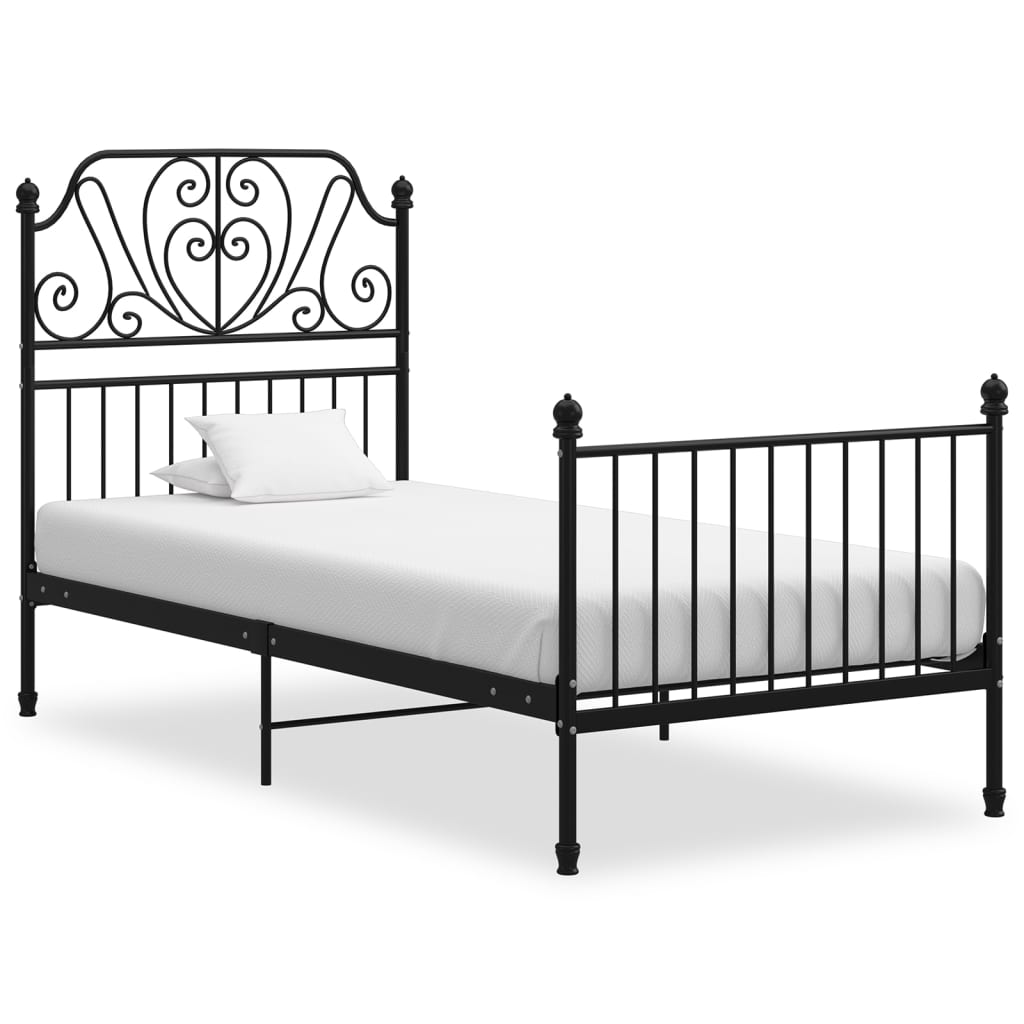 Bed Frame | Black | Powder-coated metal | Single | Tough | Bed Frame