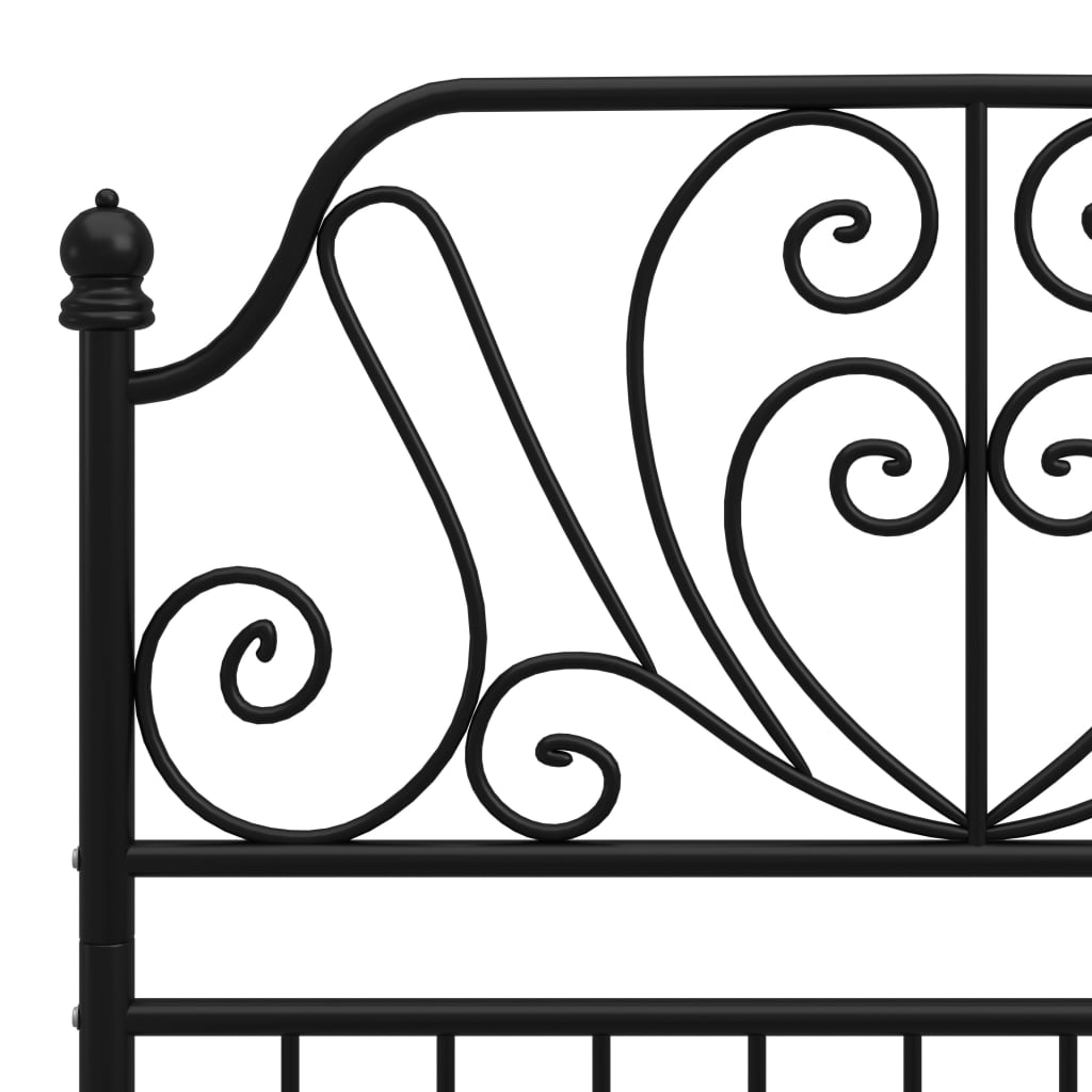 Bed Frame | Black | Powder-coated metal | Single | Tough | Bed Frame