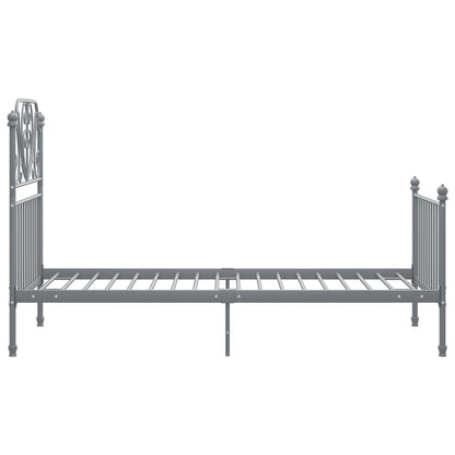 Bed Frame | Grey | Powder-coated metal | Single | Durable | Bed Frame