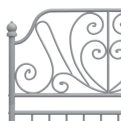 Bed Frame | Grey | Powder-coated metal | Single | Durable | Bed Frame