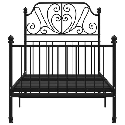 Bed Frame | Black | Powder-coated metal | Single |  Durable  | Bed Frame