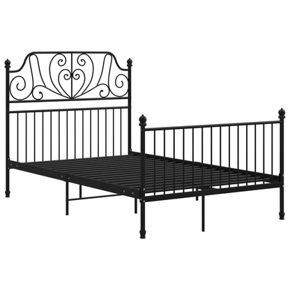 Bed Frame | Black | Powder-Coated Metal | 120x200 cm Mattress Size
