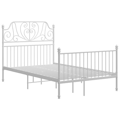Bed Frame | White | Powder-coated metal | Double |  Durable  | Bed Frame