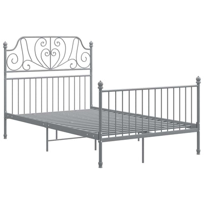 Grey Bed Frame | Powder-coated metal | Double | Durable | Bed Frame
