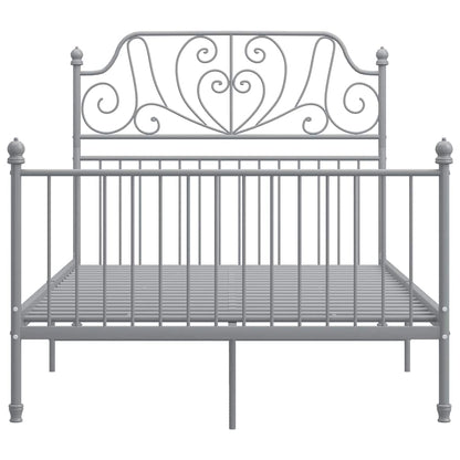 Grey Bed Frame | Powder-coated metal | Double | Durable | Bed Frame
