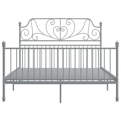 Bed Frame | Grey | Powder-coated metal | Double | Durable | Bed Frame
