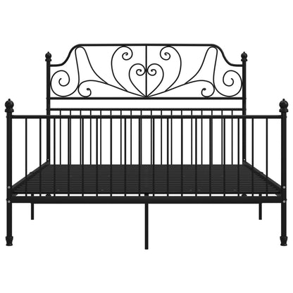 Bed Frame | Black | Powder-coated metal | Double |  Durable  | Bed Frame