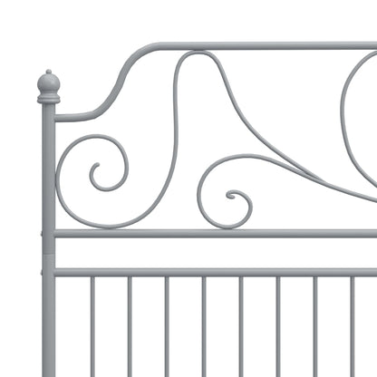 Bed Frame without Mattress Grey Metal 200x200 cm