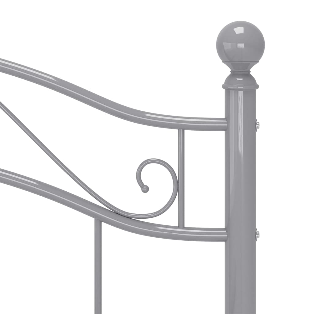 Bed Frame | Grey | Powder-coated metal | Single |  Durable  | Bed Frame