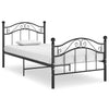 Bed Frame without Mattress Black Metal 100x200 cm
