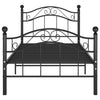 Bed Frame without Mattress Black Metal 100x200 cm