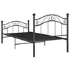 Bed Frame without Mattress Black Metal 100x200 cm