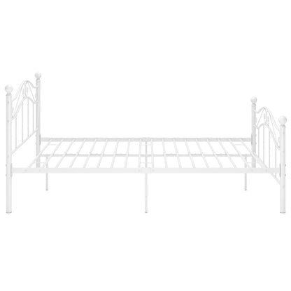Bed Frame | White | Powder-coated metal | Double | Bed Frame