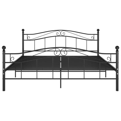 Bed Frame | Black | Powder-coated metal | 140x200 cm Mattress Size