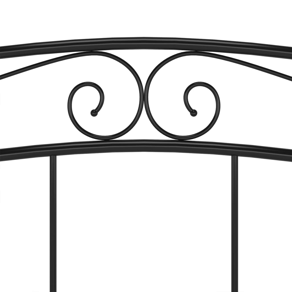 Bed Frame | Black | Powder-coated metal | 140x200 cm Mattress Size